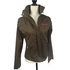Bench Jacket Womens Fall Coat Softshell Light Hiking Windbreaker wHood Mocha M